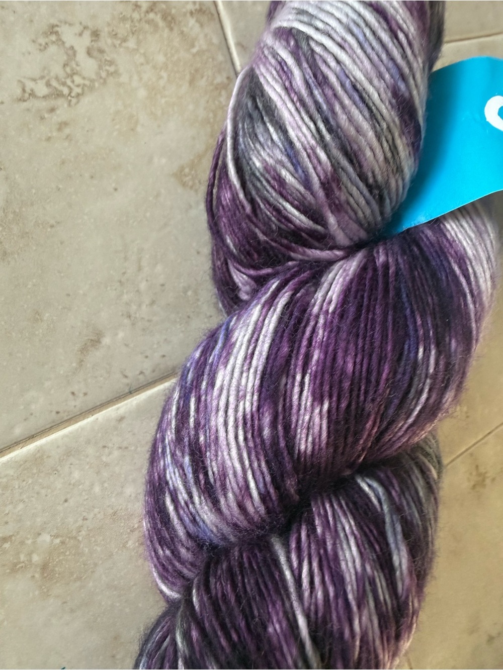 Cloudborn Fibers Hand-Dyed Merino Fingering Yarn - Purple Variegated - Picture 5 of 9